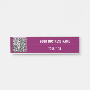 Your QR Code Business Name Door Sign Template