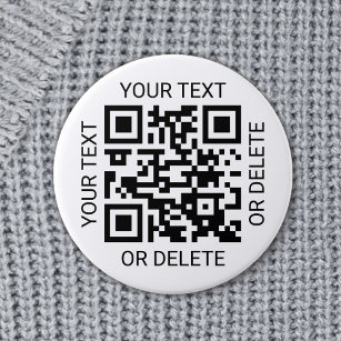 Your QR Code Business Promotional or Event ID Pass 6 Cm Round Badge