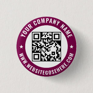 Your QR Code Business Promotional Template Design 3 Cm Round Badge