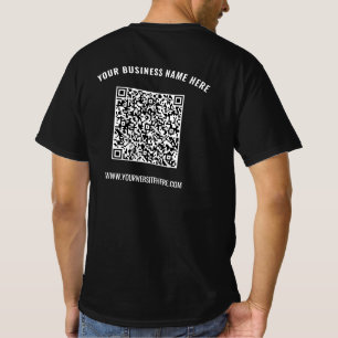 Your QR Code Business T-Shirt with Custom Text