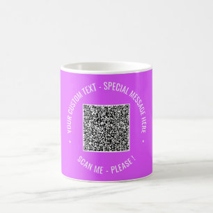 Your QR Code Coffee Mug with Custom Text and Colou