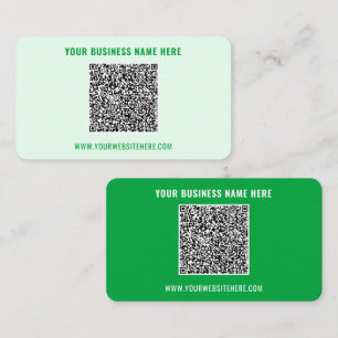 Your QR Code Custom Text and Colors Business Card