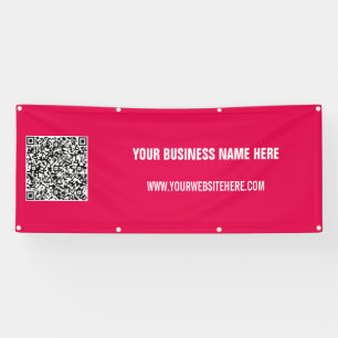 Your QR Code Custom Text and Colour Banner