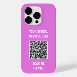 Your QR Code Custom Text and Colour iPhone Case