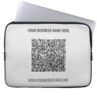 Your QR Code Custom Text and Colour Laptop Sleeve