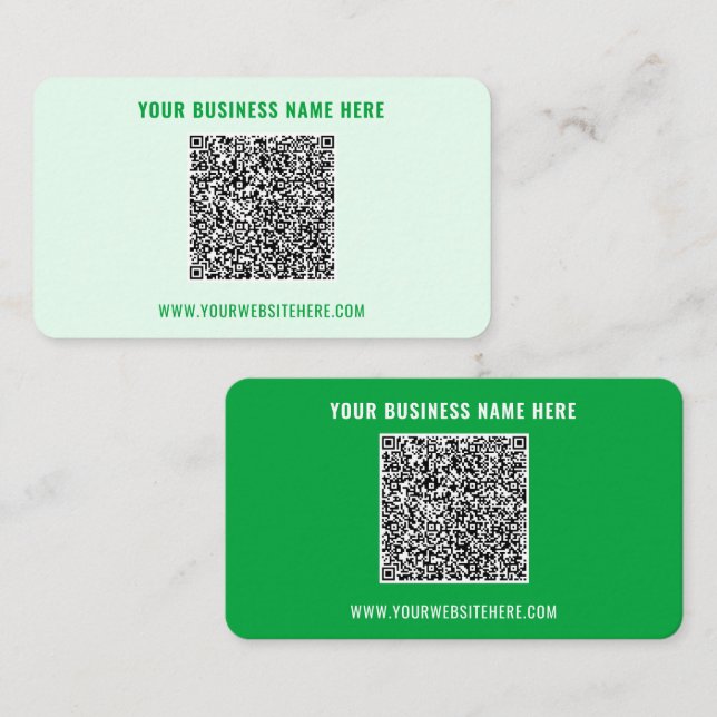 Your QR Code Custom Text and Colours Business Card (Front/Back)