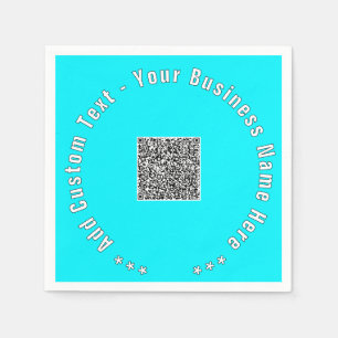 Your QR Code Custom Text and Colours Napkins