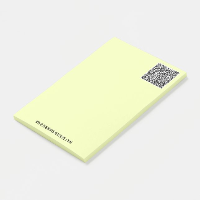 Your QR Code Custom Text Branded Post-it® Notes (Angled)