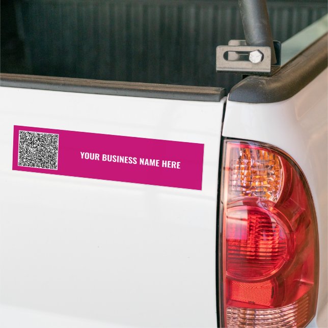 Your QR Code Custom Text Bumper Sticker Template (On Truck)