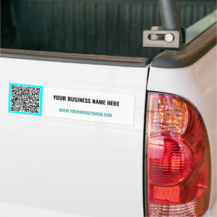 Your QR Code Custom Text Bumper Sticker Template