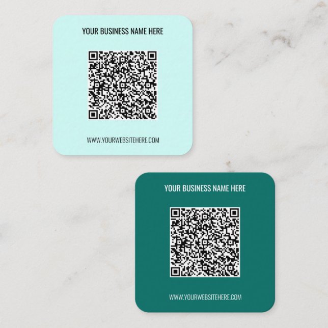 Your QR Code Custom Text Business Card Template (Front/Back)