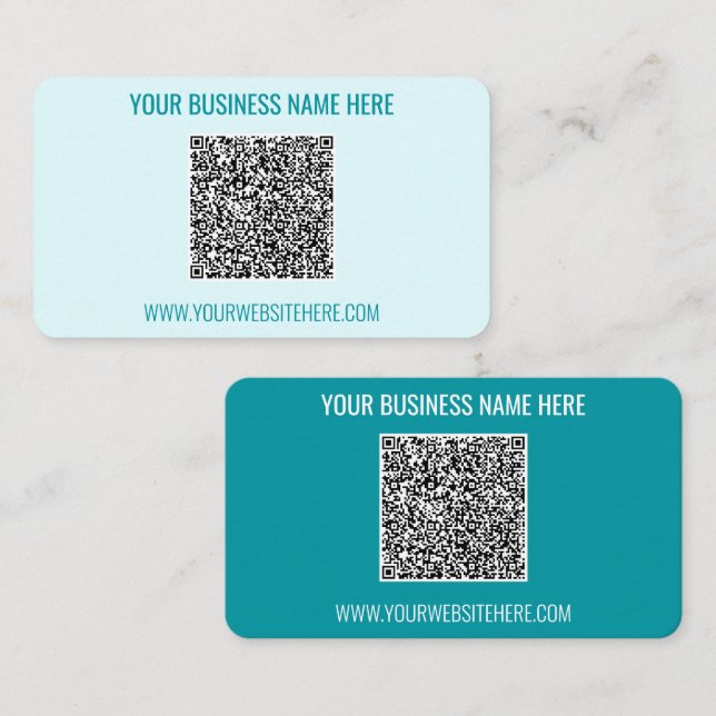 Your QR Code Custom Text Business Card Template (Front/Back)