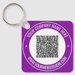 Your QR Code Custom Text Business Keychains