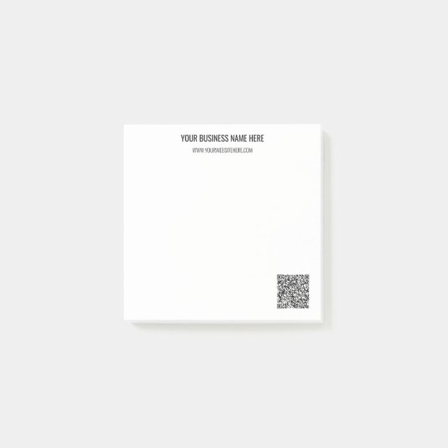 Your QR Code Custom Text Business Post-it® Notes (Front)