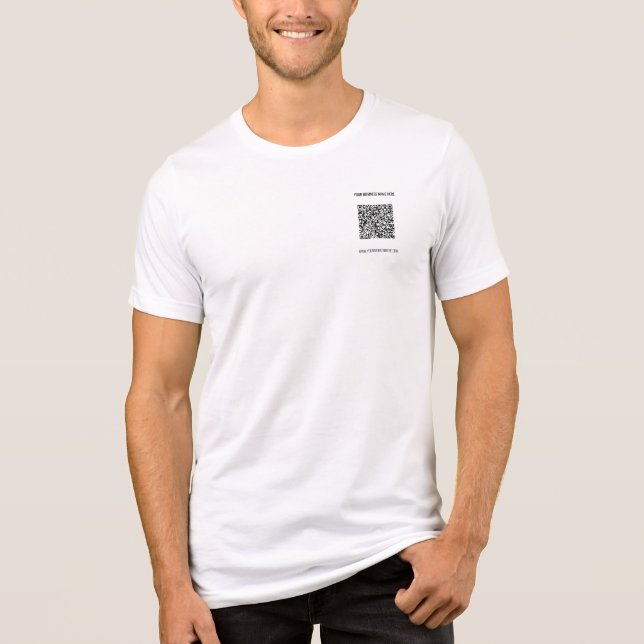 Your QR Code Custom Text Business Promotional Tri-Blend Shirt (Front)