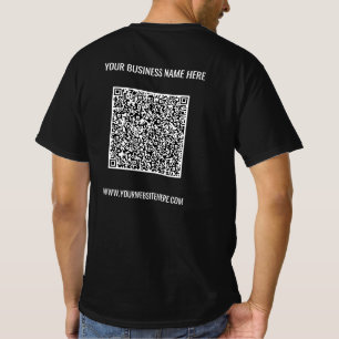 Your QR Code Custom Text Company T-Shirt Template