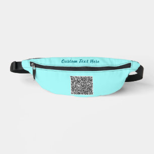 Your QR Code Custom Text Fanny Pack Choose Colours