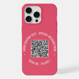 Your QR Code Custom Text iPhone Case Choose Colour