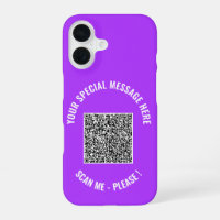 Your QR Code Custom Text iPhone Case Choose Colour