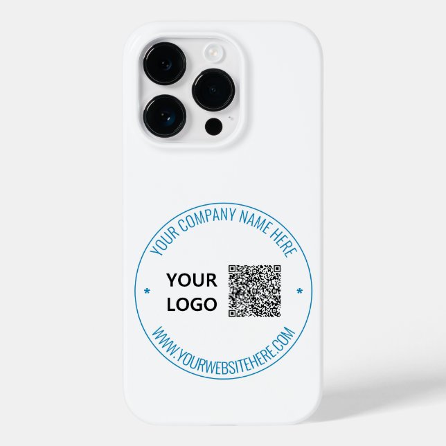 Your QR Code Custom Text iPhone Case with Logo (Back)