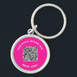Your QR Code Custom Text Keychain Choose Colour<br><div class="desc">Choose Colours and Fonts - Design Your Own Keychains with Your QR Code Scan Info and Custom Text Personalised Modern Keychain Gift - Add Your QR Code - Image or Logo - Photo / Text - Name or other info / message - Resize and Move or Remove / Add Elements...</div>