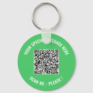 Your QR Code Custom Text Keychain - Choose Colours