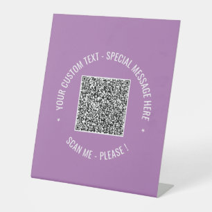 Your QR Code Custom Text Pedestal Sign Template