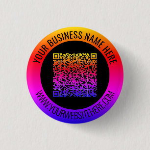 Your QR Code Custom Text Personalised Button