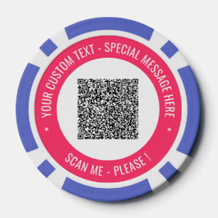 Your QR Code Custom Text Poker Chips Example