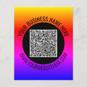 Your QR Code Custom Text Promotion Business Flyer
