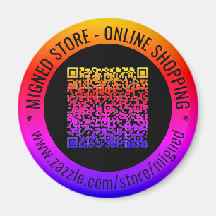 Your QR Code Custom Text Promotional Magnet Gift