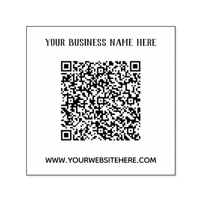 Your QR Code Custom Text Your Business Stamp (Design)