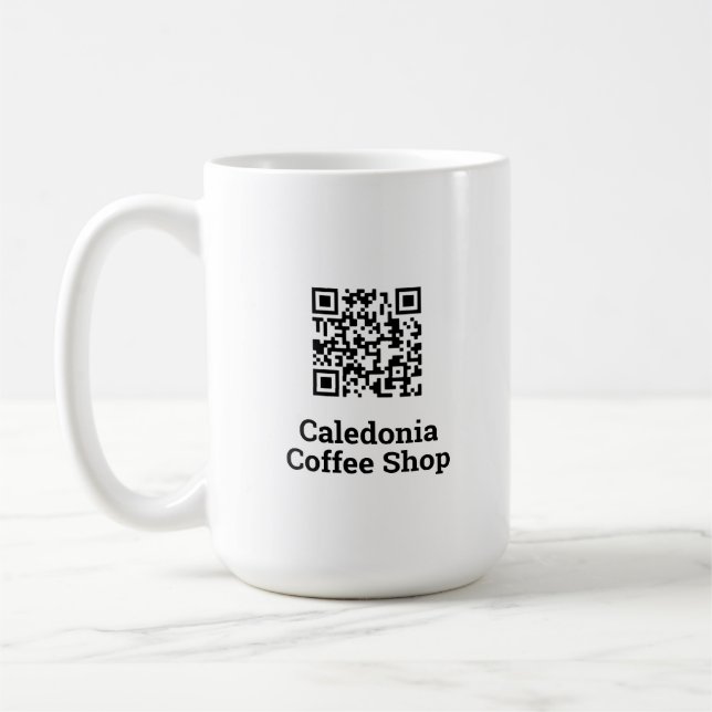 Your QR Code Design. Coffee Shop Coffee Mug (Left)