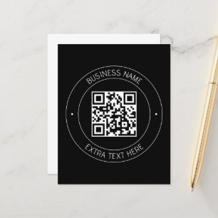 Your QR code & Editable Text Black & White