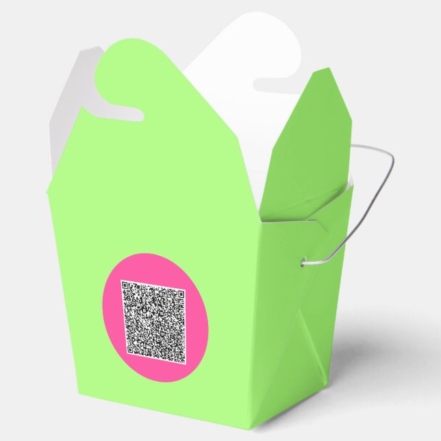 Your QR Code Favour Boxes Template Custom Colour (Opened)