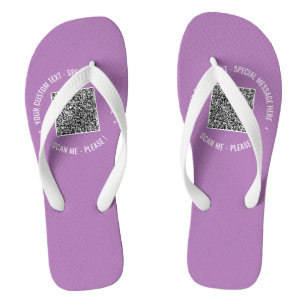 Your QR Code Flip Flops Example with Custom Text