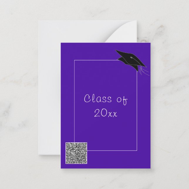 Your QR Code Graduation Invitation Choose Colours (Back)