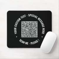 Your QR Code Info Custom Text and Colours Mouse Pa