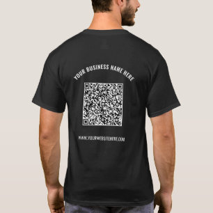 Your QR Code Info Custom Text Business T-Shirt