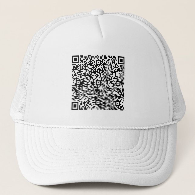 Your QR Code info Promotional Business Trucker Hat (Front)