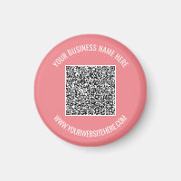 Your QR Code Magnet Example with Custom Text