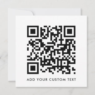 Your QR Code   Modern Minimalist White Square Invitation