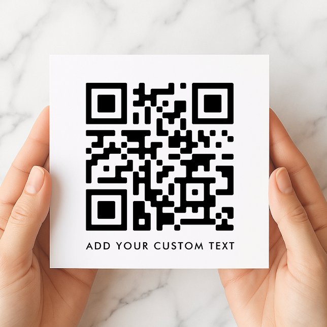 Your QR Code | Modern Minimalist White Square Invitation (Creator Uploaded)