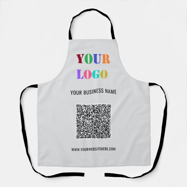 Your QR Code Name Info Company Logo Apron (Front)