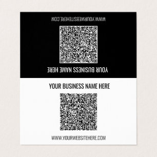 Your QR Code Name Info Custom Colours Business Car Card