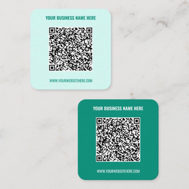 Your QR Code Name Website Colours Business Card (Front/Back)