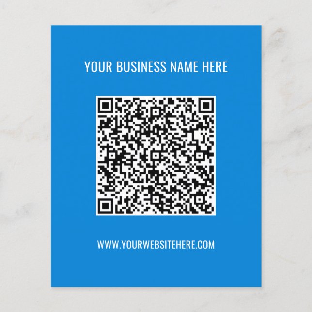 Your QR Code Name Website Colours Flyer Promotiona (Front)