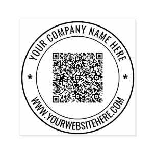 Your QR Code Name Website Professional Stamp