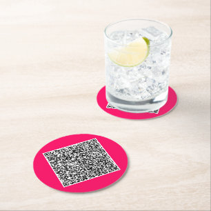 Your QR Code Paper Coaster Template Custom Colour