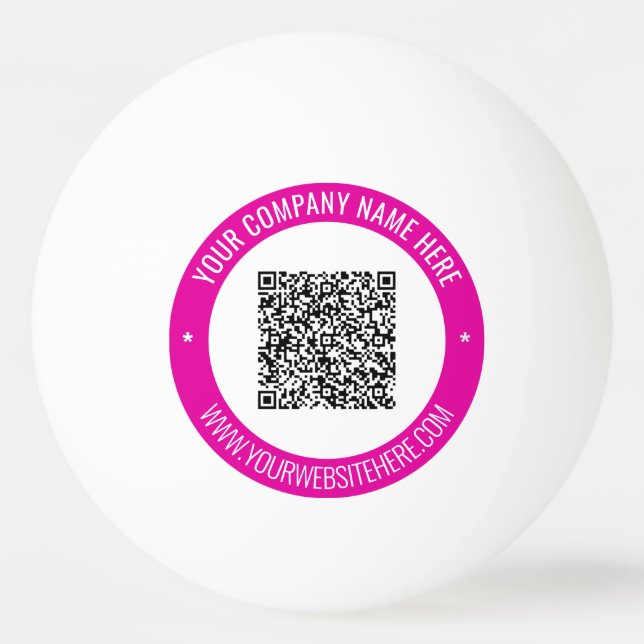 Your QR Code Ping Pong Ball Example Custom Text (Back)
